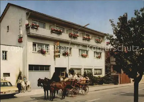 Mingolsheim Hotel Pension Waldpark Stube Pferdekutsche Kat. Bad Schoenborn