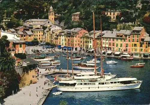Portofino Liguria Particolare della Baia Panfili all ancora Kat. Portofino