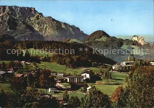 Duerrnberg Hallein mit Untersberg und den Bamsteinen Kat. Hallein