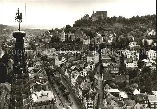 Marburg Lahn mit Schloss Kat. Marburg
