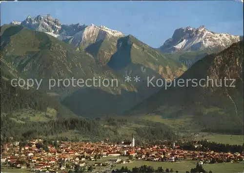 Oberstdorf mit Gr Krottenkopf Kratzer und Trettachspitze Kat. Oberstdorf