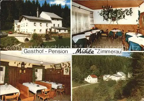 Zimmerau Rinchnach Gasthof Pension Muehle Gastraeume Kat. Rinchnach