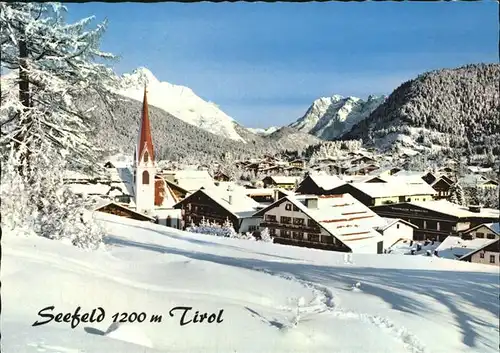 Seefeld Tirol mit Wetterstein und Karwendelgebirge Kat. Seefeld in Tirol