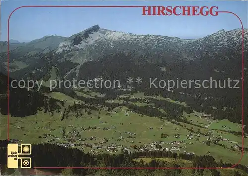 Hirschegg Kleinwalsertal Vorarlberg Fliegeraufnahme mit Hoch Ifen Kat. Mittelberg