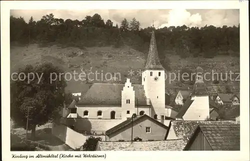 Kinding Altmuehltal Kirche Wehrturm Kat. Kinding