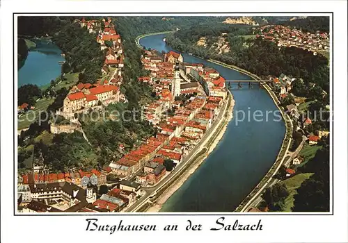 Burghausen Salzach Fliegeraufnahme Deutschlands Laengste Burg Kat. Burghausen