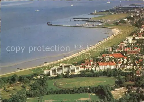 Cuxhaven Nordseebad Fliegeraufnahme Grimmershoernbucht Kat. Cuxhaven