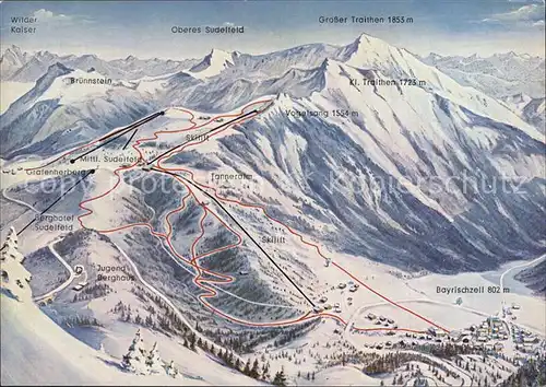 Bayrischzell Skipistenkarte Kat. Bayrischzell
