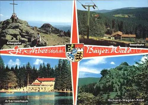 Grosser Arber Gipfel Sesselbahn Arberseehaus Richard Wagner Kopf Kat. Bayerisch Eisenstein