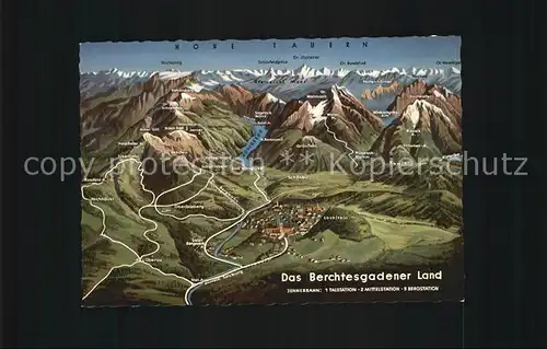 Berchtesgaden Landkarte Kat. Berchtesgaden
