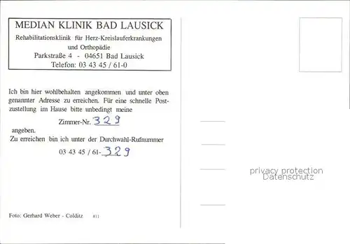 Bad Lausick Median Klinik  Kat. Bad Lausick