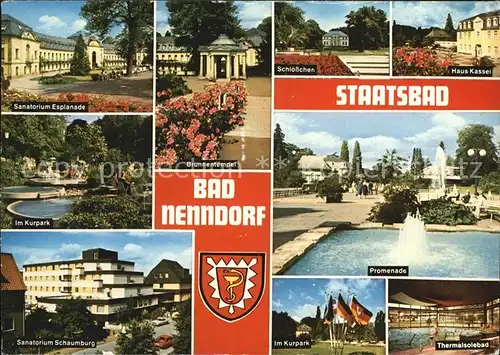 Bad Nenndorf Staatsbad Kurpark Sanatorium Esplanade Schloesschen Haus Kassel Kat. Bad Nenndorf