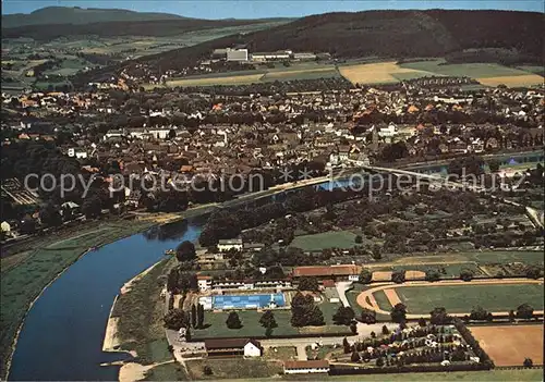 Hoexter Weser Weserbergland Fliegeraufnahme Kat. Hoexter