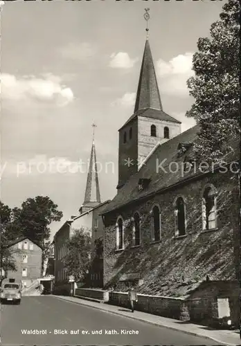 Waldbroel Evangelische und katholische Kirche Kat. Waldbroel