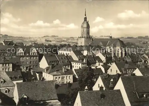 Annaberg Buchholz Erzgebirge Stadtbild mit Kirche Kat. Annaberg