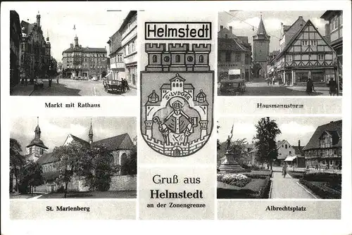 Helmstedt Markt Rathaus Hausmannsturm St Marienberg Albrechtsplatz Kat. Helmstedt