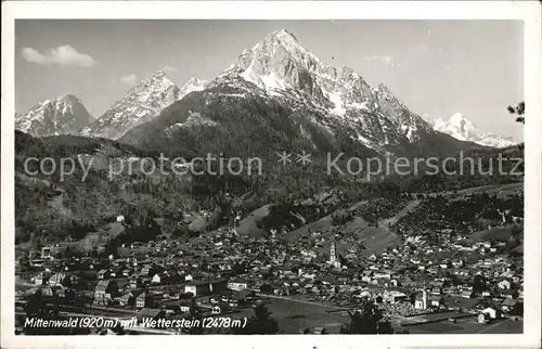 Mittenwald Bayern Panorama Kat. Mittenwald