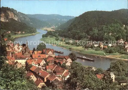 Wehlen Sachsen Saechsische Schweiz Panorama Kat. Wehlen