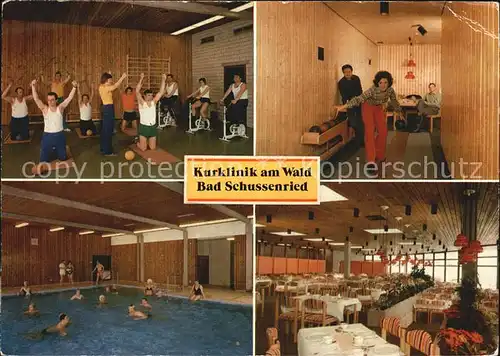 Bad Schussenried Kurklinik am Wald Gymnastikhalle Kegelbahn Hallenbad Kat. Bad Schussenried