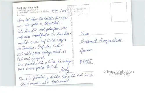 Bad Homburg Fliegeraufnahme Paul Ehrlich Klinik Kat. Bad Homburg v.d. Hoehe