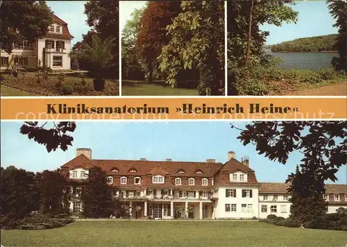 Neu Fahrland Kliniksanatorium Heinrich Heine Park See Kat. Potsdam