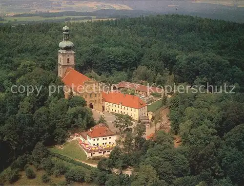Amberg Oberpfalz Wallfahrtskirche Mariahilfberg Franziskanerkloster Fliegeraufnahme Kat. Amberg