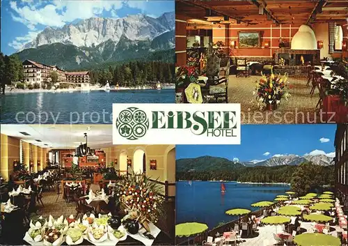 Eibsee Hotel Speisesaal Terrasse Kat. Grainau
