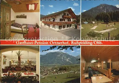 Ruhpolding Gasthaus Pension Ortnerhof Kegelbahn Minigolf Kat. Ruhpolding