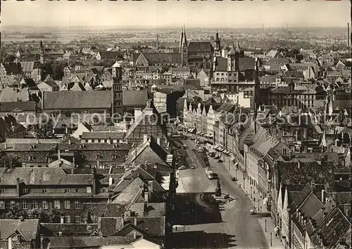 Augsburg Blick von St Ulrich Kat. Augsburg