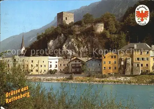 Rattenberg Inn Teilansicht mit Burg Kat. Aschau a.Inn