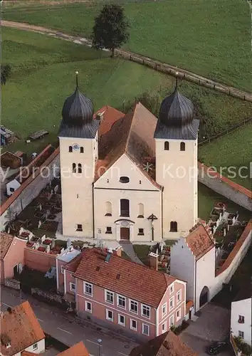Kottingwoerth Wehrkirchenanlage St Vitus im Altmuehltal Fliegeraufnahme Kat. Beilngries