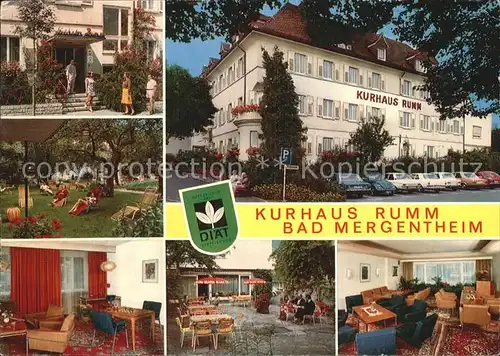 Bad Mergentheim Kurhaus Rumm und Haus Gertrud Liegewiese Kat. Bad Mergentheim