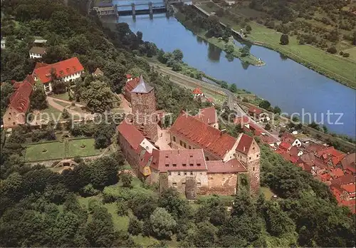 Rothenfels Unterfranken Burg Fliegeraufnahme Kat. Rothenfels
