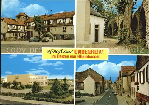 Undenheim Gaststaette Zum Keglerheim Stadtmauer Schule Dorfstrasse Kat. Undenheim