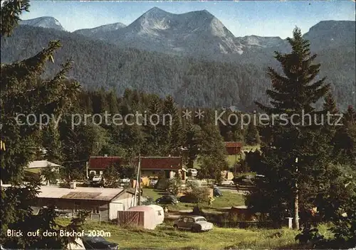 Klais Feriencamping Tennsee mit Motel Blick auf den Bischof Bayerische Voralpen Kat. Kruen