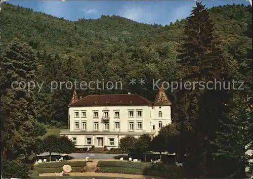 Badenweiler Sanatorium Schloss Hausbaden Thermalkurort Schwarzwald Kat. Badenweiler