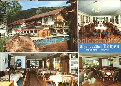 Oberjoch Alpengasthof Loewen Hotel Restaurant Cafe Holzbrunnen Kat. Bad Hindelang