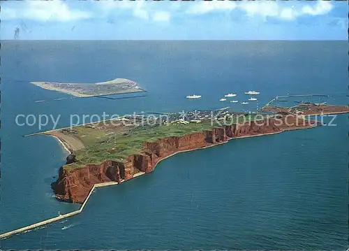 Helgoland Insel und Duene Fliegeraufnahme Kat. Helgoland