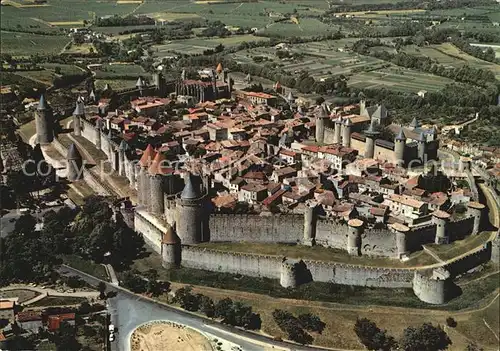 Carcassonne La cite de Carcassonne Vue aerienne Kat. Carcassonne