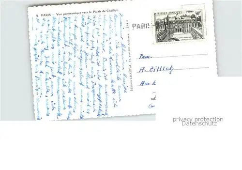 Paris Fliegeraufnahme Palais de Chaillot Kat. Paris