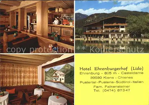 Kiens Suedtirol Hotel Ehrenburgerhof  Kat. Kiens Pustertal