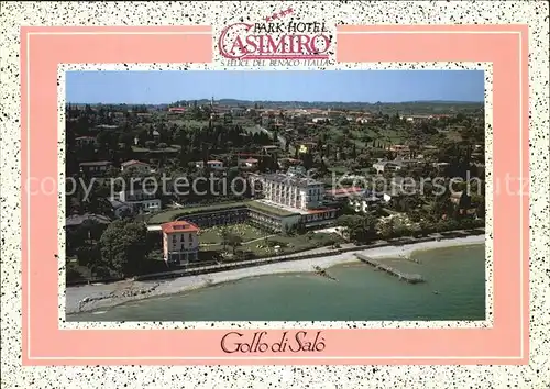 San Felice del Benaco Fliegeraufnahme Park Hotel Casimiro Kat. Lago di Garda 