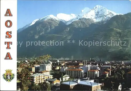Aosta Panorama Sfondo M Emilius Kat. Aosta