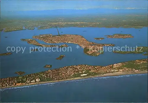 Venezia Venedig Fliegeraufnahme Kat. 