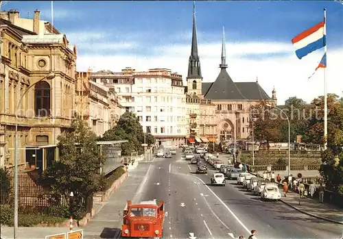 Luxembourg Luxemburg Boulevard Roosevelt Place Constitution Cathedrale  Kat. Luxembourg