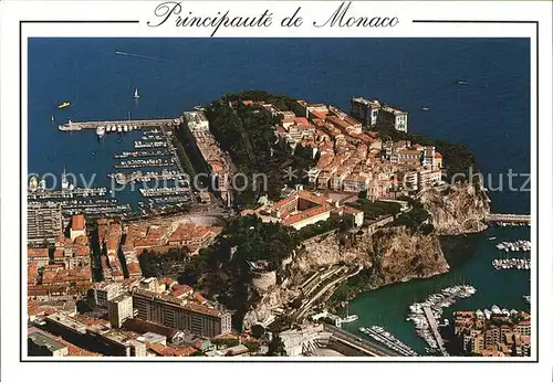Monaco Fliegeraufnahme Le Rocher Kat. Monaco