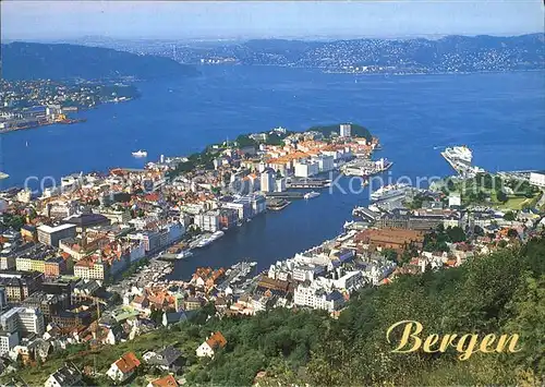 Bergen Norwegen Luftaufnahme Kat. Norwegen