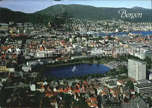 Bergen Norwegen Fliegeraufnahme Kat. Norwegen