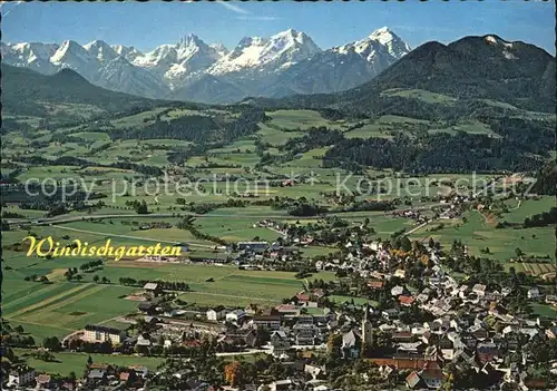 Windischgarsten Fliegeraufnahme mit Totem Gebirge Kat. Windischgarsten