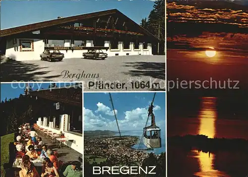 Bregenz Vorarlberg Pfaenderbahn Berghaus Sonnenuntergang Kat. Bregenz